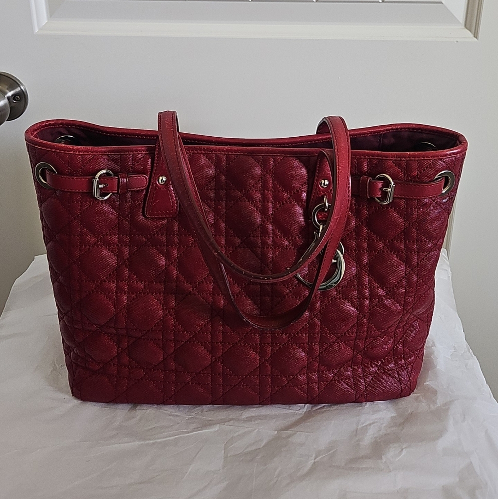 Dior cannage tote Bordeaux